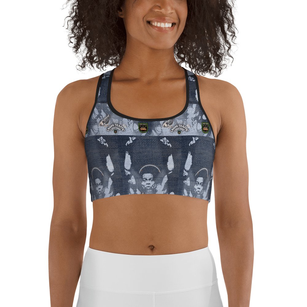 ST FELA COUTURE SPORTS BRA - DENIM PRINT