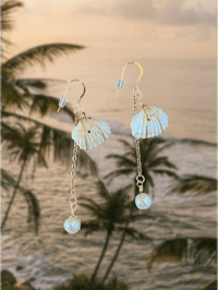 Image 1 of Shell & Pearl Dangles