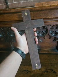 Image 3 of Large ‘2 Way’ Vintage Crucifix with preserved web D