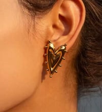 Image 2 of HEART TO HEART STUD EARRINGS 