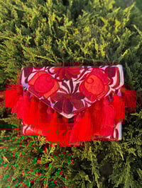 Image 1 of Red and White Crossbody 