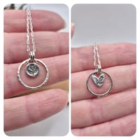 Image 2 of Thistle with Hammered Ring Necklace 