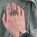 Image 3 of All Silver Flower Ring