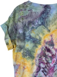 Image 4 of S 100% Cotton Short T-Shirt Dress with Pockets in Appalachian Sunset Watercolor