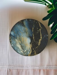 Image 4 of Set of 4 Epoxy Resin Art Coasters 'The Sodalite'