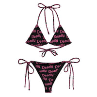 Image 1 of String bikini "Deadly Barbz" (Black)