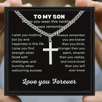 Image 5 of 925 Sterling Silver Cross Necklace for Men Women 5mm Stainless Steel  Durable Cuban Crucifix Pendant