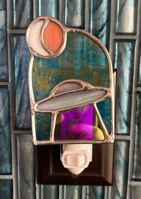 Image of UFO Nightlight (Teal Sky)