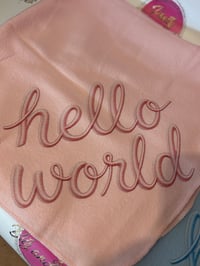 Image 4 of Hello world baby blanket
