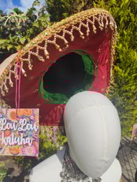 Image 3 of Dolly cowboy hat - recycled sari fabric Brown