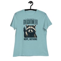 Image 7 of  Giveashitometer Nope Nothing Women's T-Shirt | Funny Raccoon Humor Graphic Tee