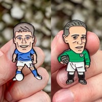 Image 1 of Harry Hardy Owen Moxon- Stockport County Pennodraws Pin Badge