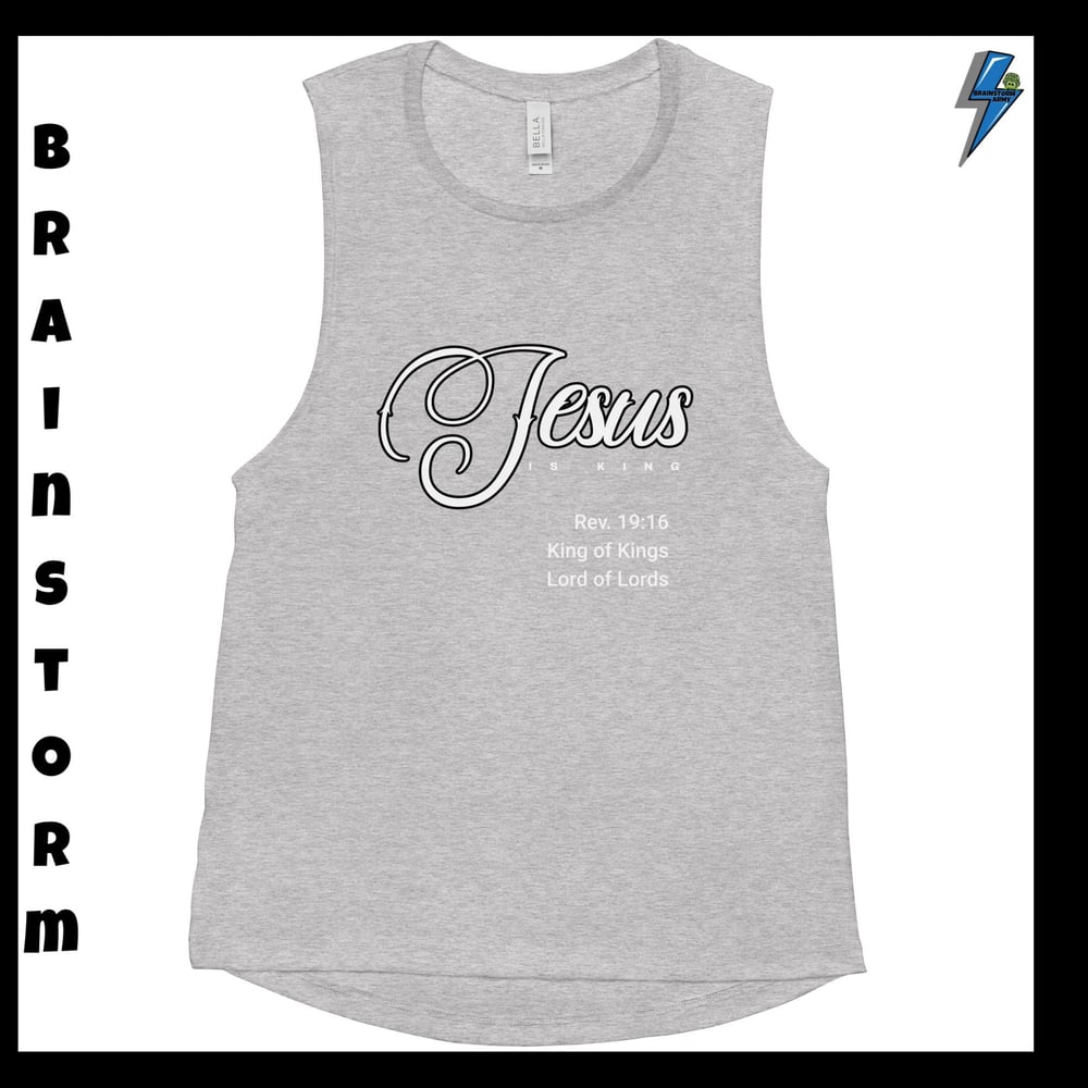 Share your faith with this Ladies’ Muscle Tank