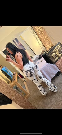 Image 5 of Tye Dye Flare Bottoms (black&white)