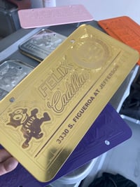 Image 2 of ALL GOLD FELIX CADILLAC ICONIC LICENSE PLATE 