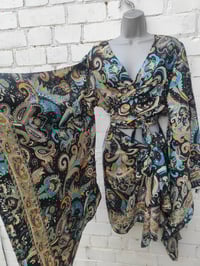 Image 8 of Pefkos co ord sarong set Jade and Gold