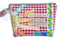 Image 1 of Keep Your Face Towards the Sunshine Pouch - RED