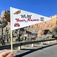 Embroidered Cars Stroller Flags 