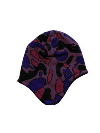 Image 3 of tortoise camo ear flap beanie 