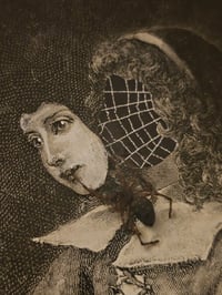 Image 4 of ‘Victorian faceless girl’ taxidermy spider" 1800s Page With Preserved Web - G 