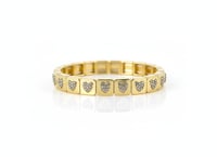Image 2 of  Gold Heart Stretch Bracelet | Gold Plated | Dainty Everyday Bracelet | Gift for Her