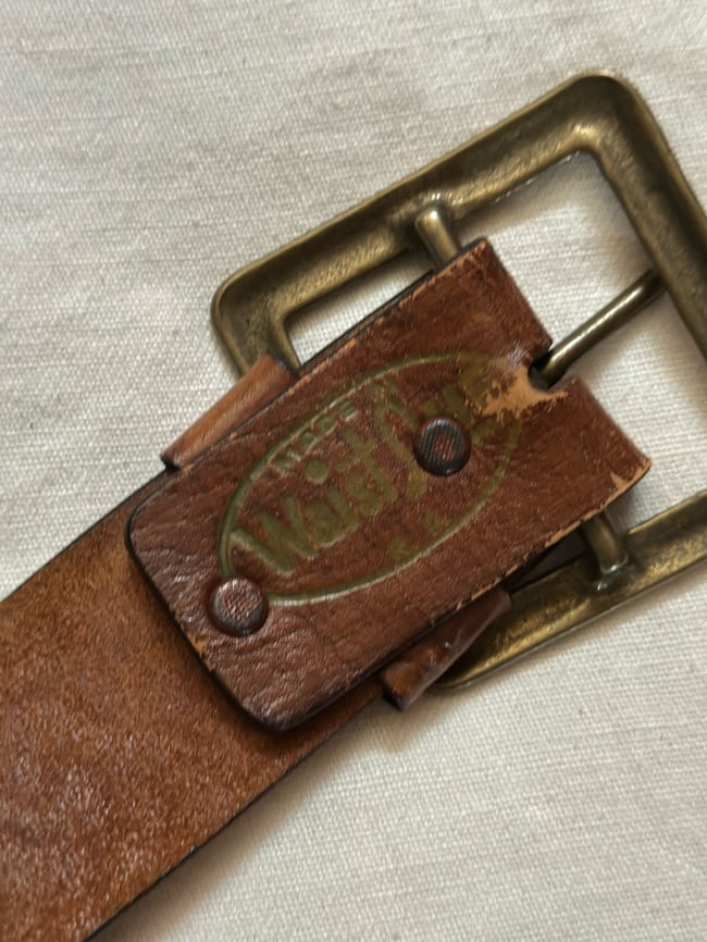 late 1960s soft leather Joshua Tree belt and buckle