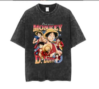 One Piece washed oversized t-shirt Monkey D Luffy vintage 