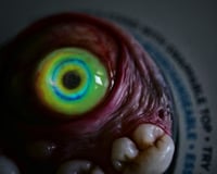 Image 3 of Teratoma, Glow bright eye, Swappable Phone Grip/Socket for smartphones