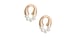 Image of Horse Shoe Pearl Gold Earrings 