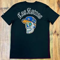 Image 1 of New Era Los Astros Black Tee Skull back Hit 