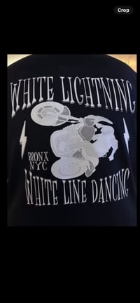 Image 1 of WL  White Line Dancing Black Tee  sizes : Small thru 5X 