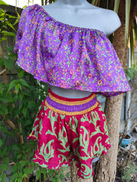Image 1 of Gypsy top purple flowers 