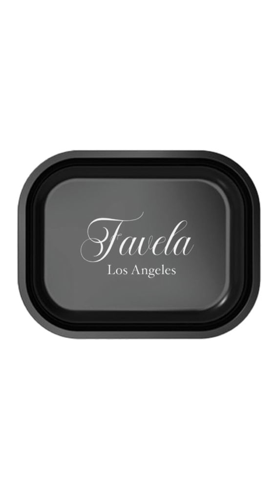Image of FAVELA - Metal Rolling Tray - 7"x5.5" - BLACK
