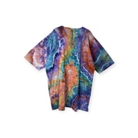 Image 1 of 3XL Adult 100% Combed Cotton T-Shirt in Earthy Rainbow Geode Ice Dye 