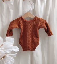 Image 3 of Baby boy bodysuit for photoshoot | Asher-1 | 0-3 months | rusty brown