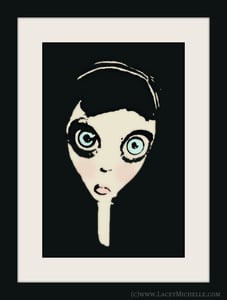 Image of Doll Face Cartoon Art Print 