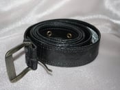 Image of Black recycled leather belt