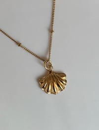 Image 2 of Gold Oyster Necklace