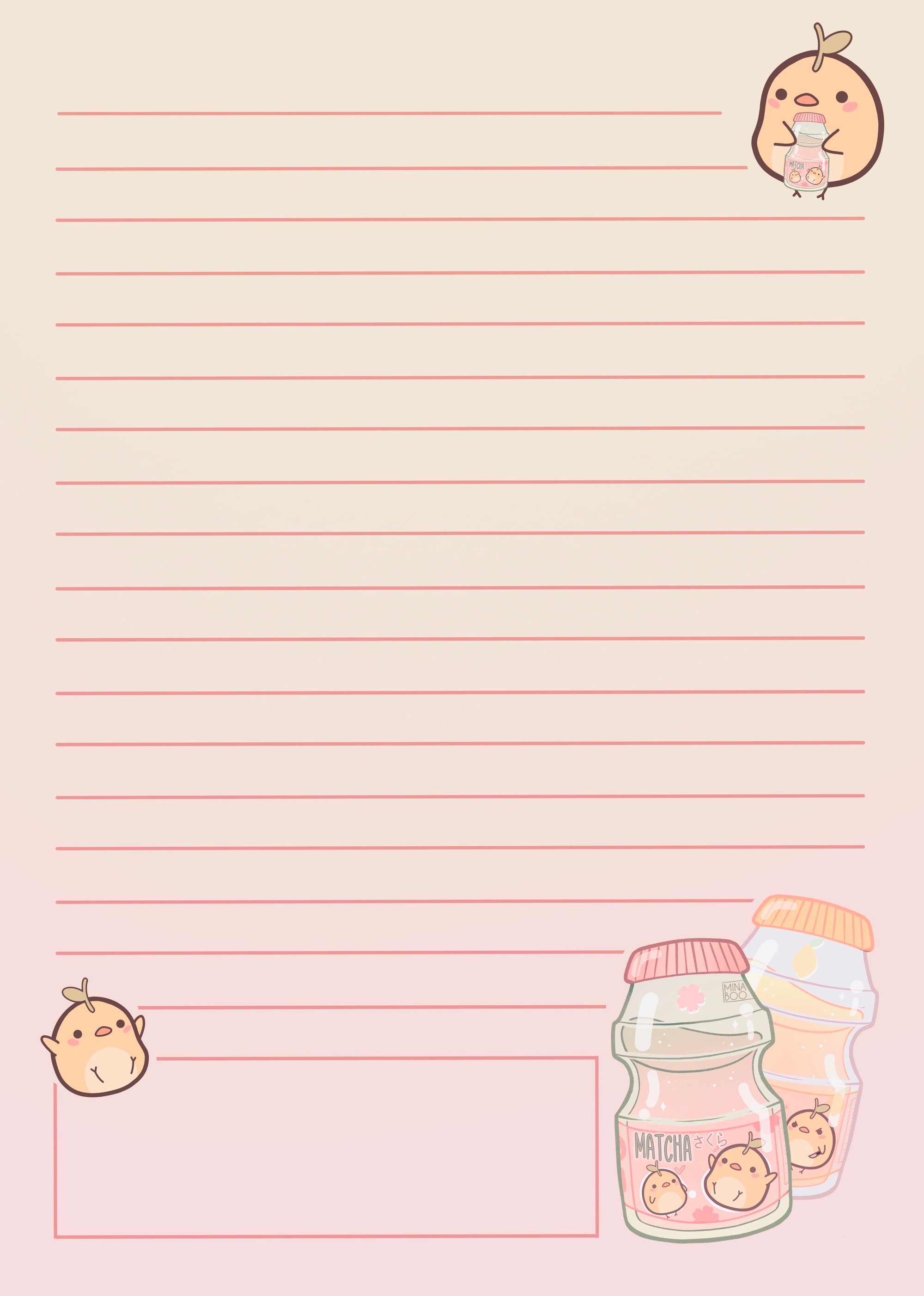 ボバ - Pyo milk tea notepad | MinaBoo