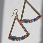 Image of Beaded Triangle Earrings 1
