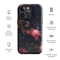 Image 1 of Gothic Rococo Dark Flowers and Filigree Tough Case for iPhone®