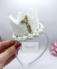 Image 2 of White Headband Birthday Crown