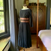 Image 5 of L'AIGLON Black Pleated Dress Small