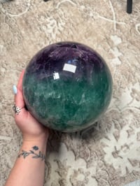 Image 1 of XXL 20LB RAINBOW FLUORITE SPHERE -CHINA- A