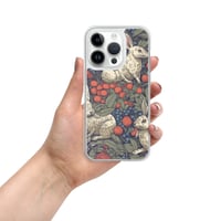 Image 23 of Boho Nature Cottagecore Inspired White Rabbits Among Berries Clear Case for iPhone®