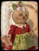 Ginger the Gingerbread Christmas folk art doll