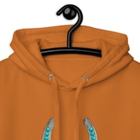 Image 16 of Unisex Hoodie, Feathers and Turquoise Horseshoe Hoodie, Western