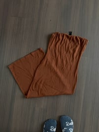 brown tubeless dress (sz med)