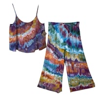 L Woven Summer Set in Earthy Rainbow Agate Ice Dye