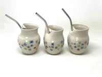 Image 8 of Flower decorated straw cup